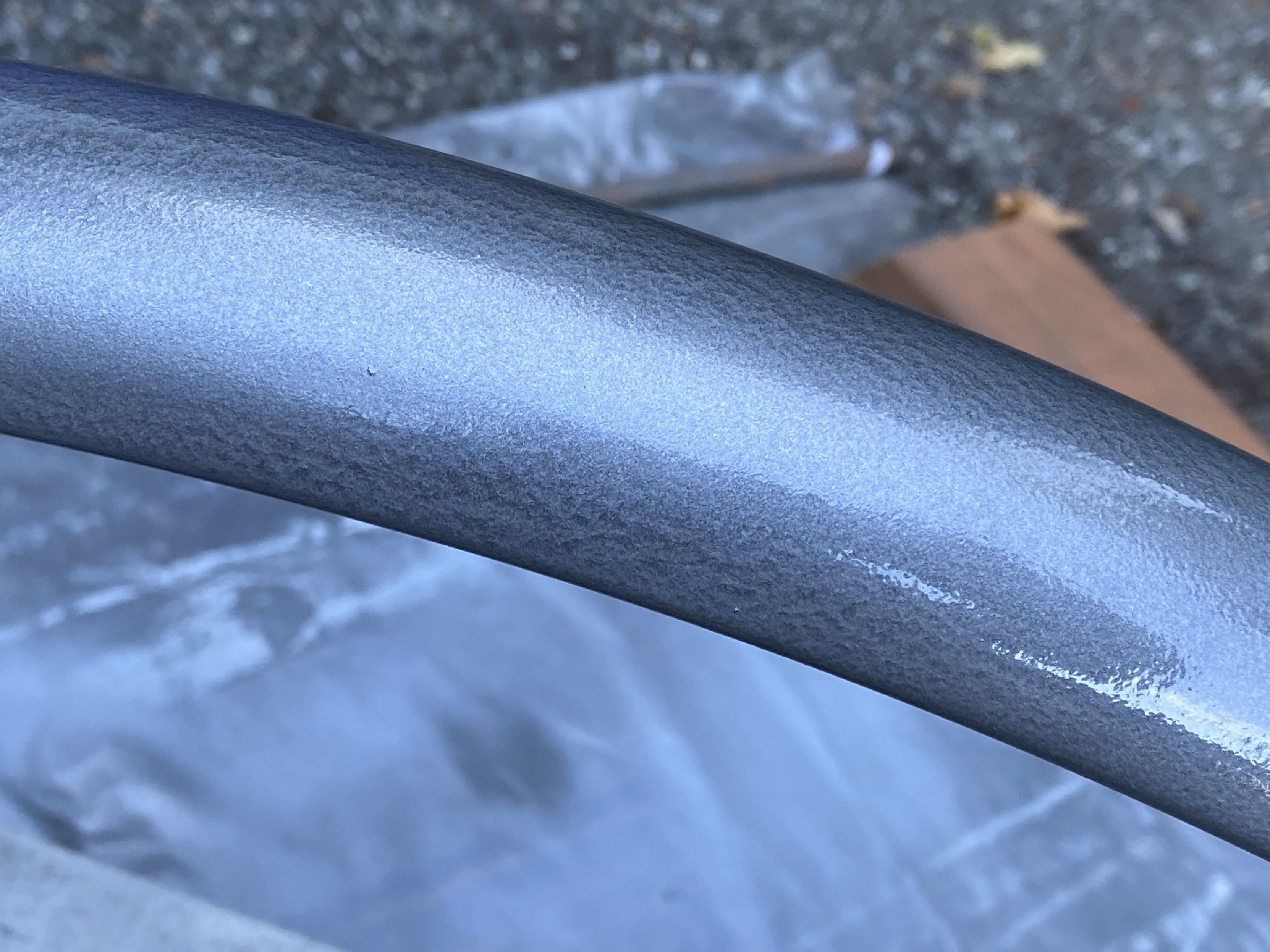 closeup showing texture of the smaller fender